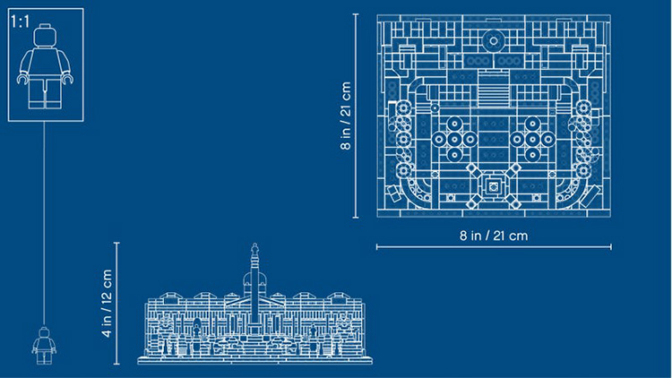 21045 Trafalgar Square Lego Architecture mapa