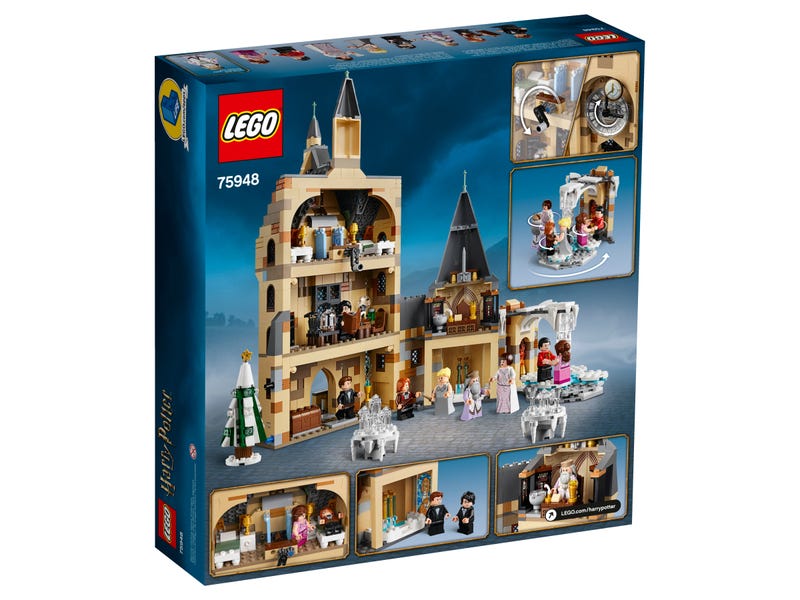 75948 Torre del Reloj de Hogwarts Lego Harry Potter trasera caja