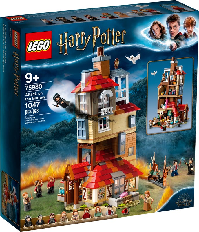 75980 Attack on The Burrow Lego Harry Potter unboxing