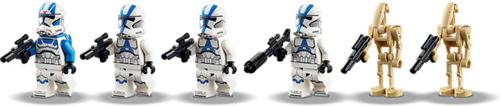 75280 Soldados Clon de la Legión 501 Lego Star Wars minifiguras