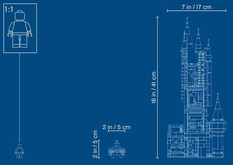 75969 Torre de Astronomía de Hogwarts Lego Harry Potter mapa