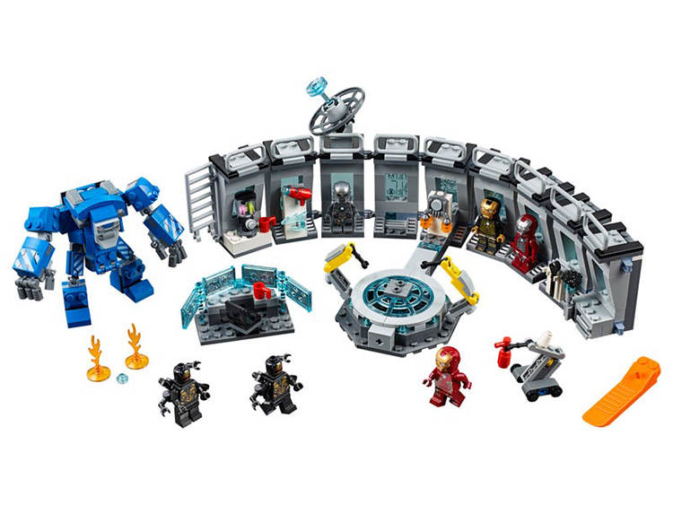 76125 Iron Man Sala de Armaduras Lego Marvel construccion