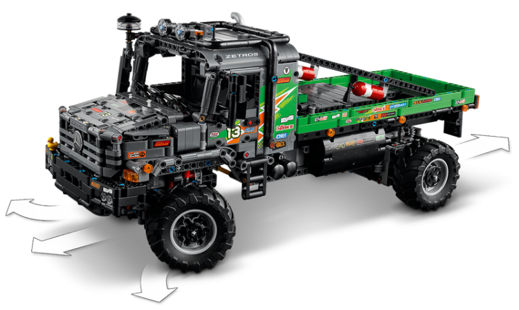 42129 camion de trial 4x4 mercedes benz zetros lego technic