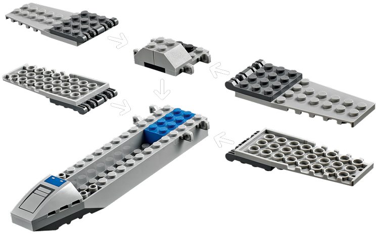 75297 Ala-X de la Resistencia Lego Star Wars montaje