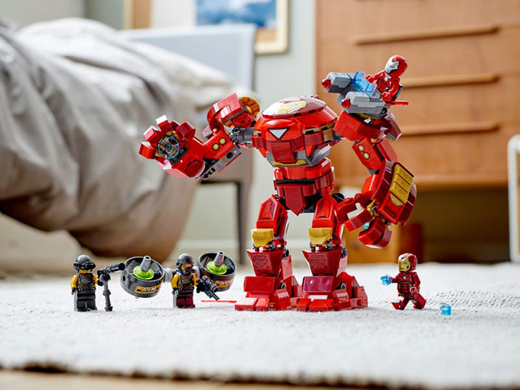 76164 Hulkbuster de Iron Man vs. Agente de A.I.M. Lego Marvel montaje