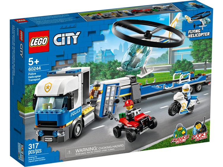 60244 Policia Camion de Transporte del Helicoptero Lego City caja